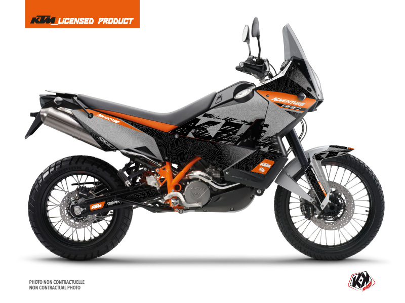 KTM 990 Adventure Street Bike Gear Graphic Kit Grey Orange