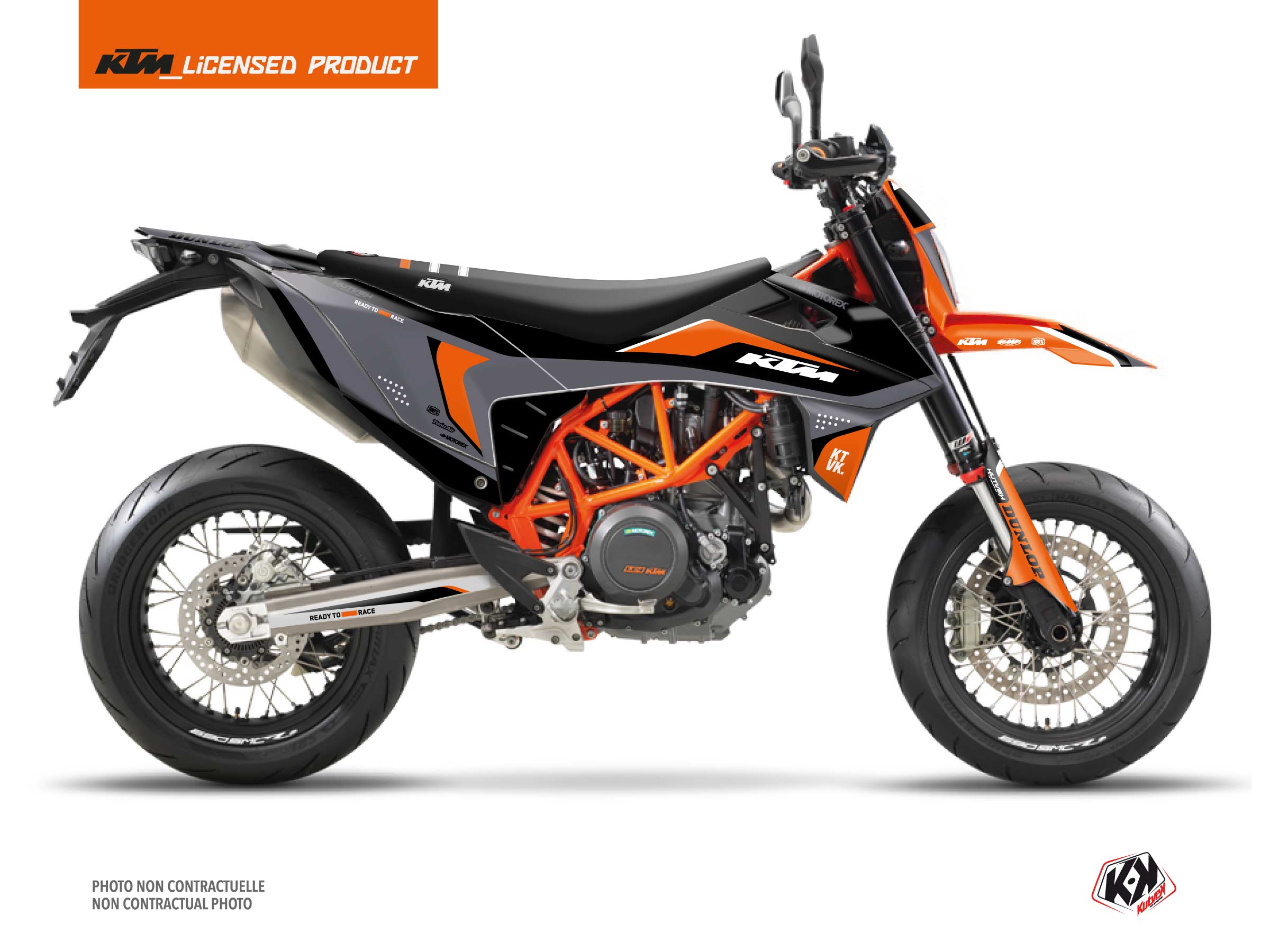 Kit Déco Moto Cross Genesis KTM 690 SMC R Noir