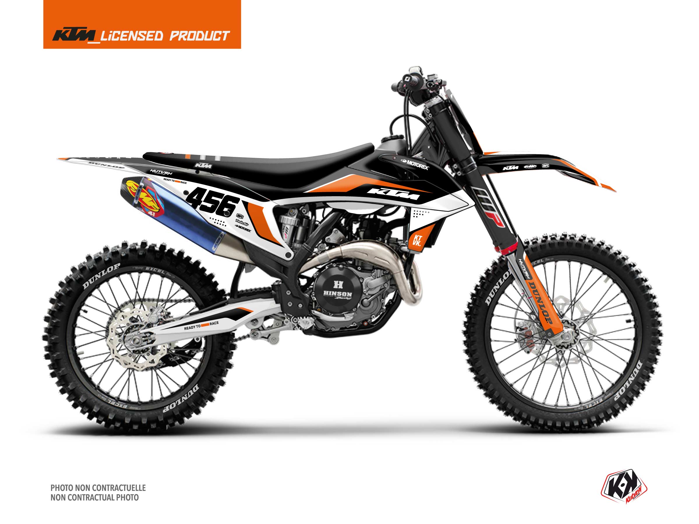 Kit Déco Moto Cross Genesis KTM 250 SX Noir