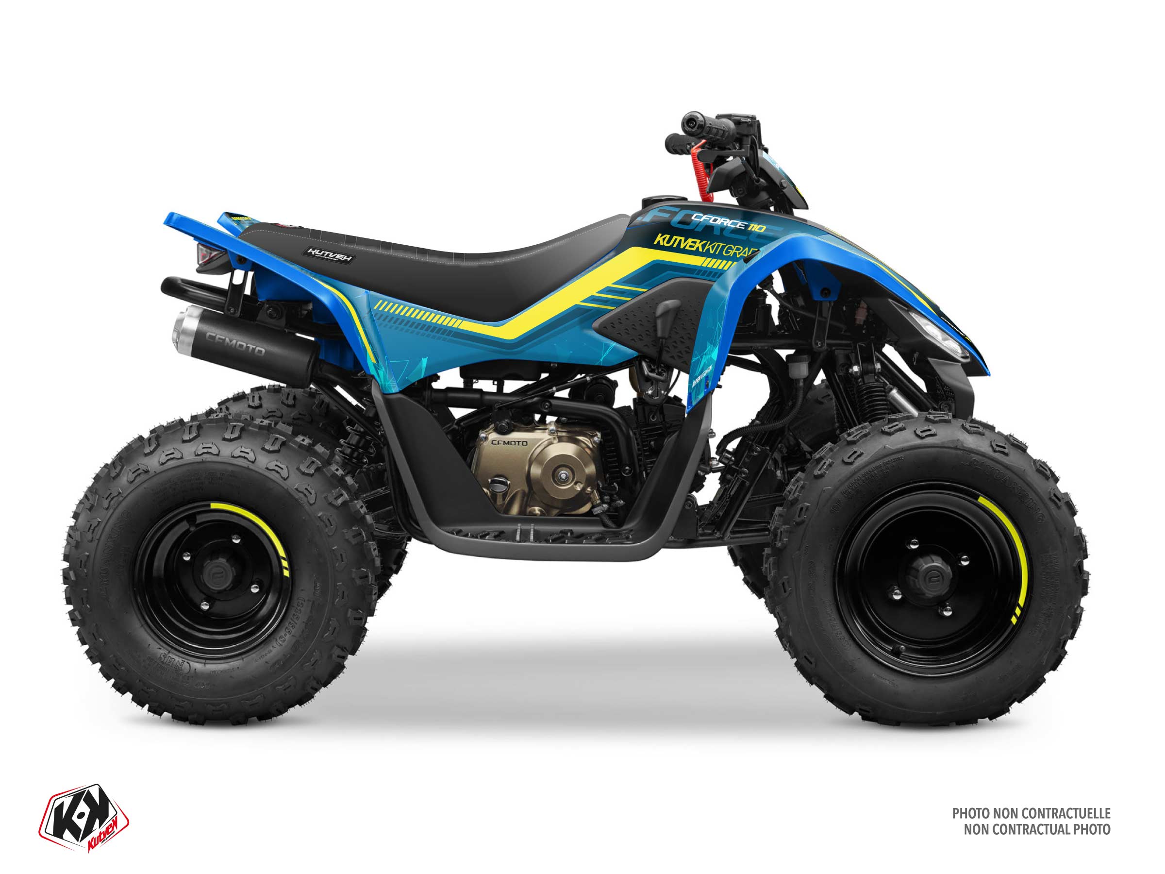 Kit Déco Quad Geo Cf Moto Cforce 110 Bleu