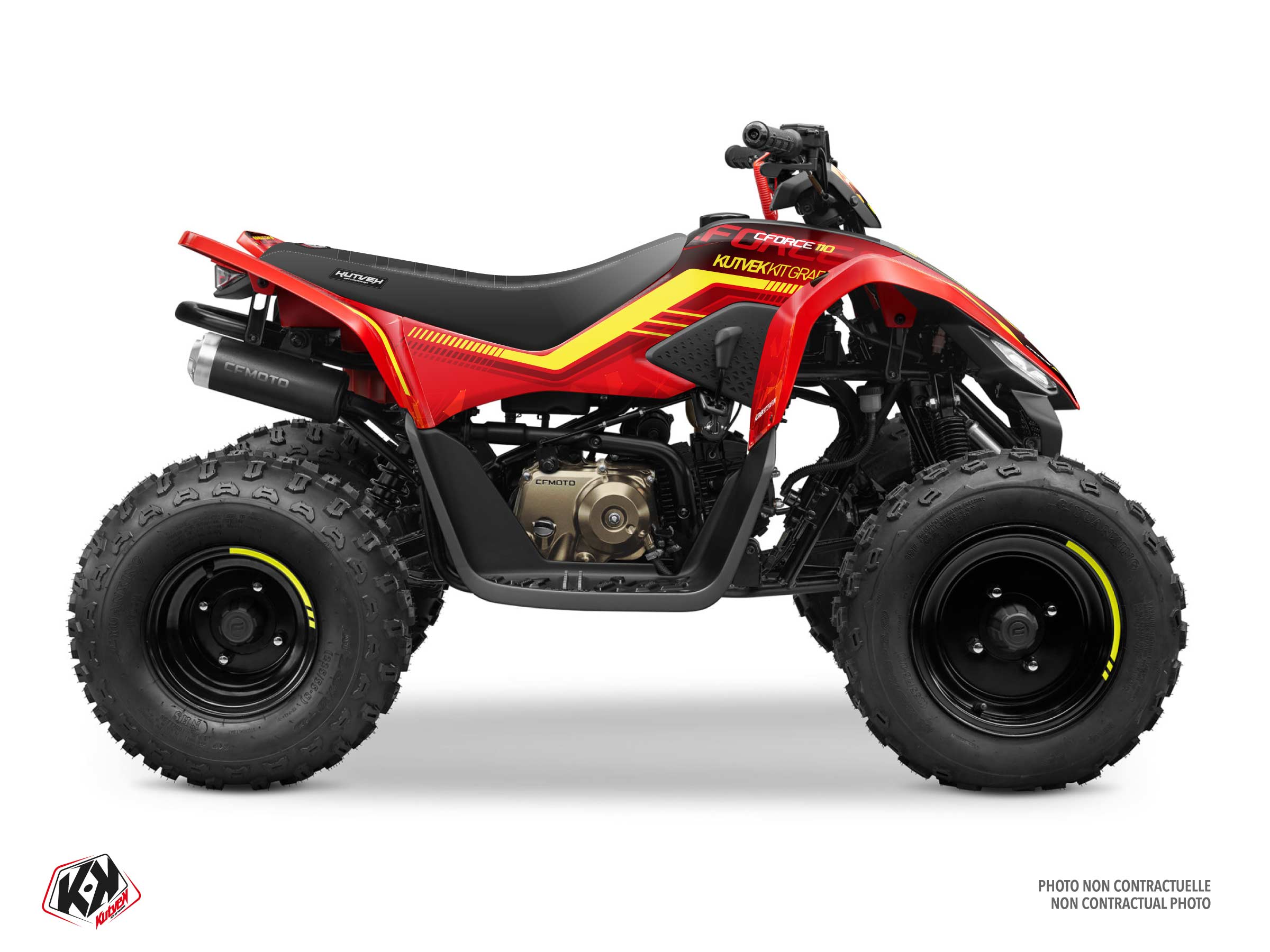 Kit Déco Quad Geo Cf Moto Cforce 110 Rouge