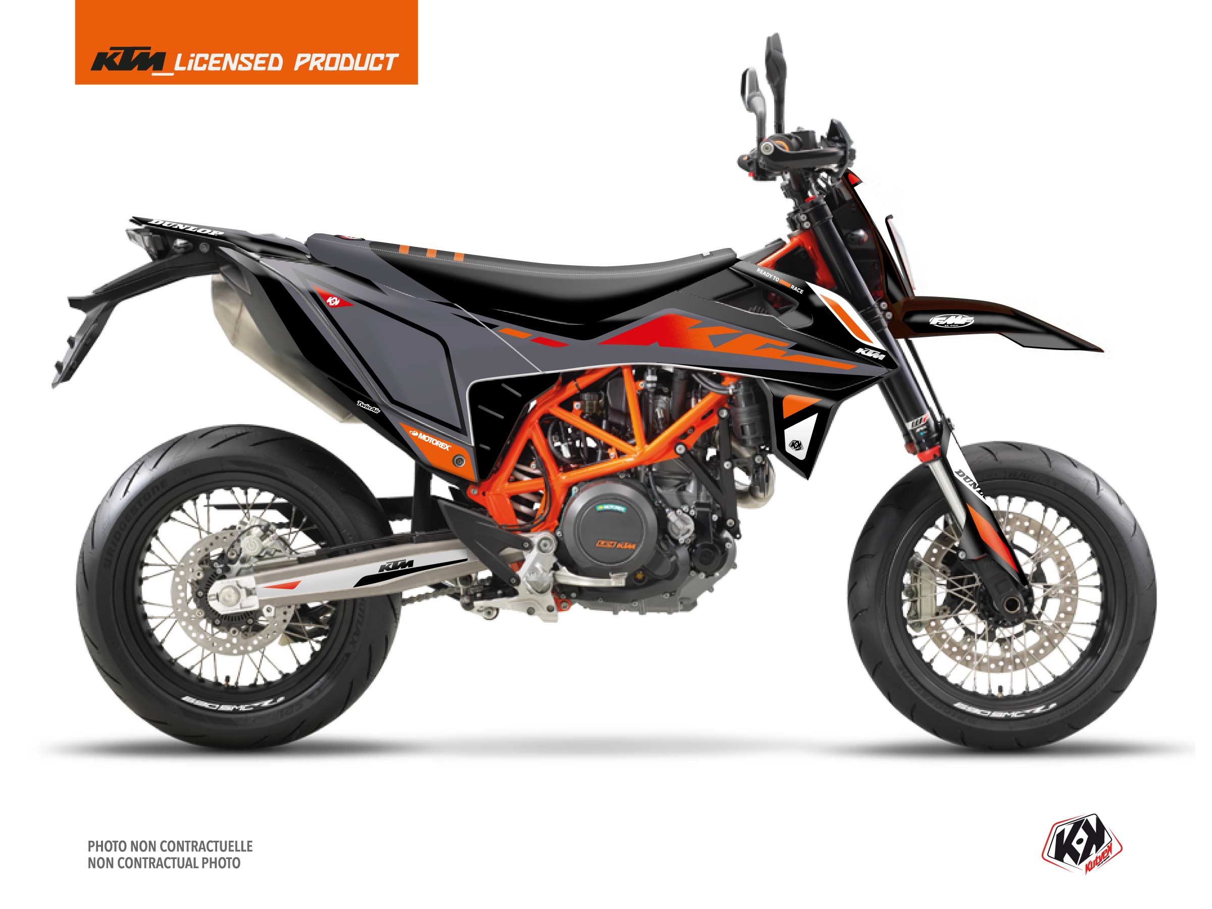 Kit Déco Moto Cross Global KTM 690 SMC R Noir