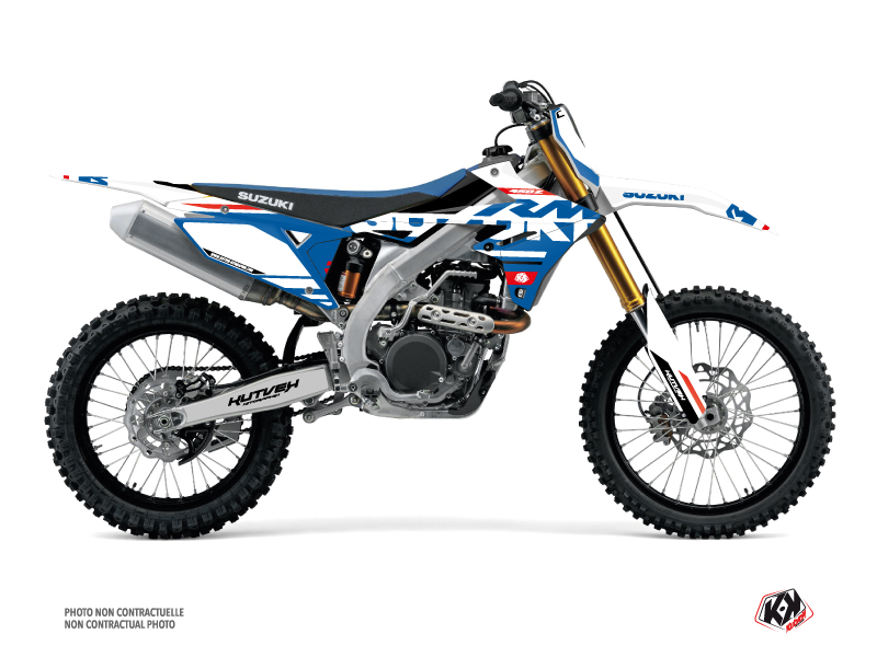 Kit Déco Moto Cross Grade Suzuki 250 RMZ Blanc