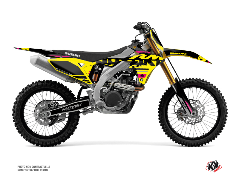 Kit Déco Moto Cross Grade Suzuki 250 RMZ Rose