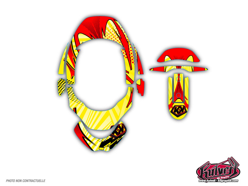 Stickers Tour de cou Leatt Brace Dirt Bike Graff Graphic Kit Yellow