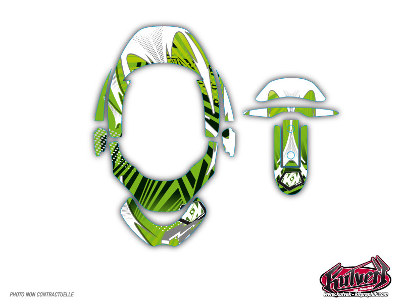 Stickers Tour de cou Leatt Brace Dirt Bike Graff Graphic Kit Green