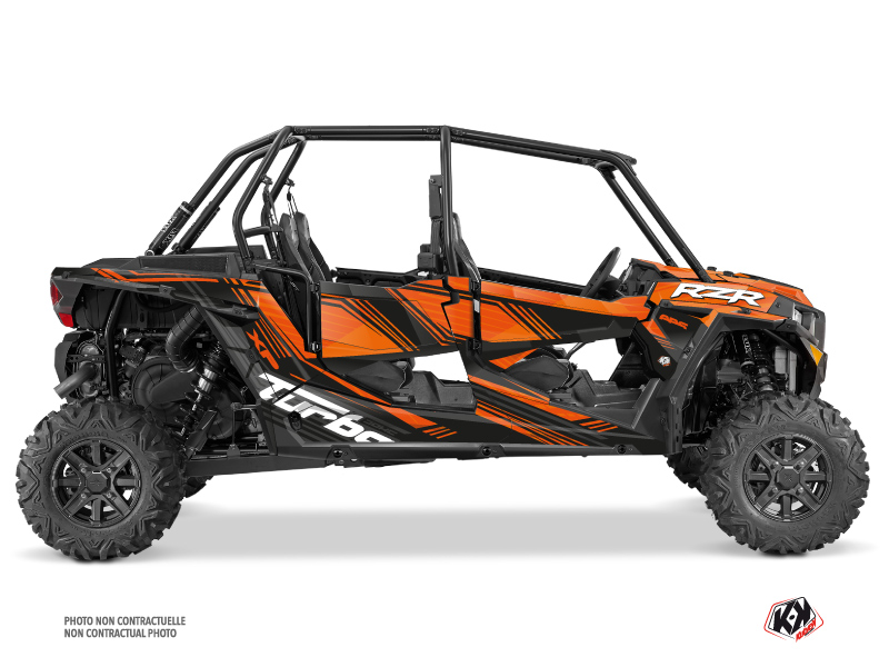 Kit Déco SSV Graphite Polaris RZR 1000 Turbo 4 portes Orange