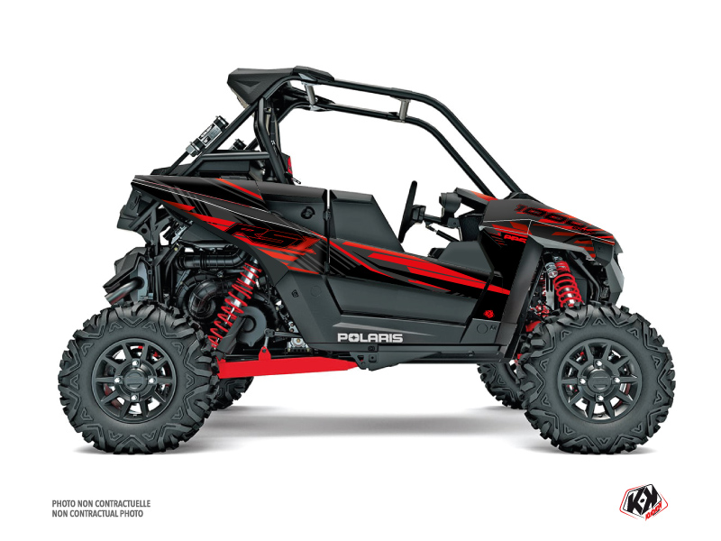 Polaris RZR RS1 UTV Graphite Graphic Kit Black Red