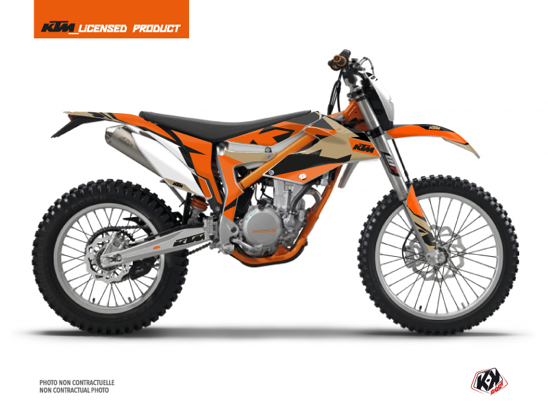 KTM 350 FREERIDE Dirt Bike Gravity Graphic Kit Orange Sand