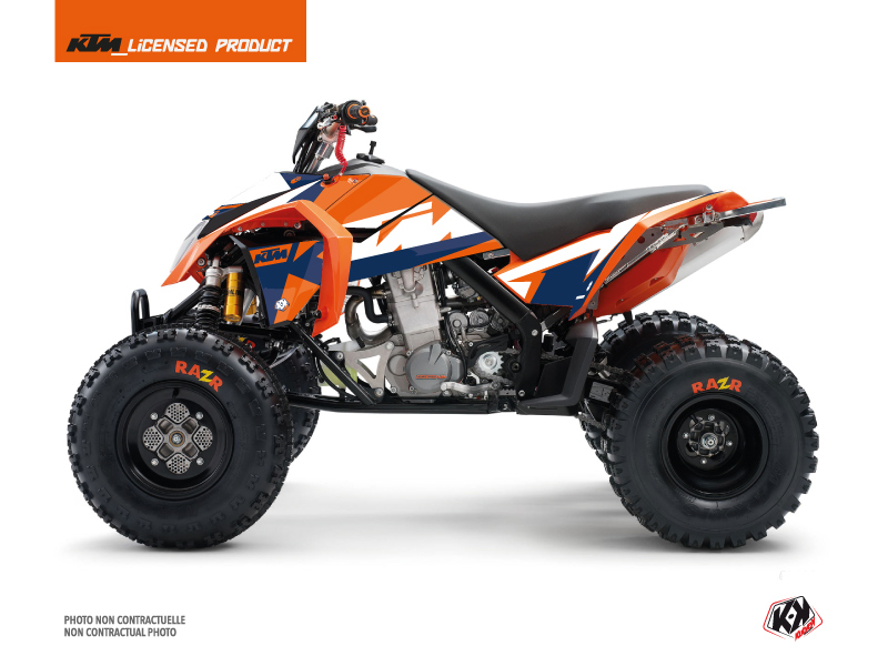 KTM 450 525 SX ATV Gravity Graphic Kit Blue Kutvek Kit Graphik