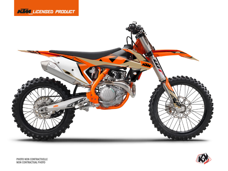 KTM 450 SXF Dirt Bike Gravity Graphic Kit Orange Sand