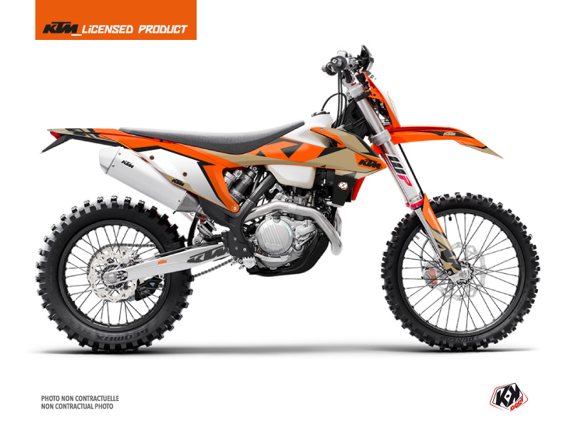 KTM EXC-EXCF Dirt Bike Gravity Graphic Kit Orange Sand