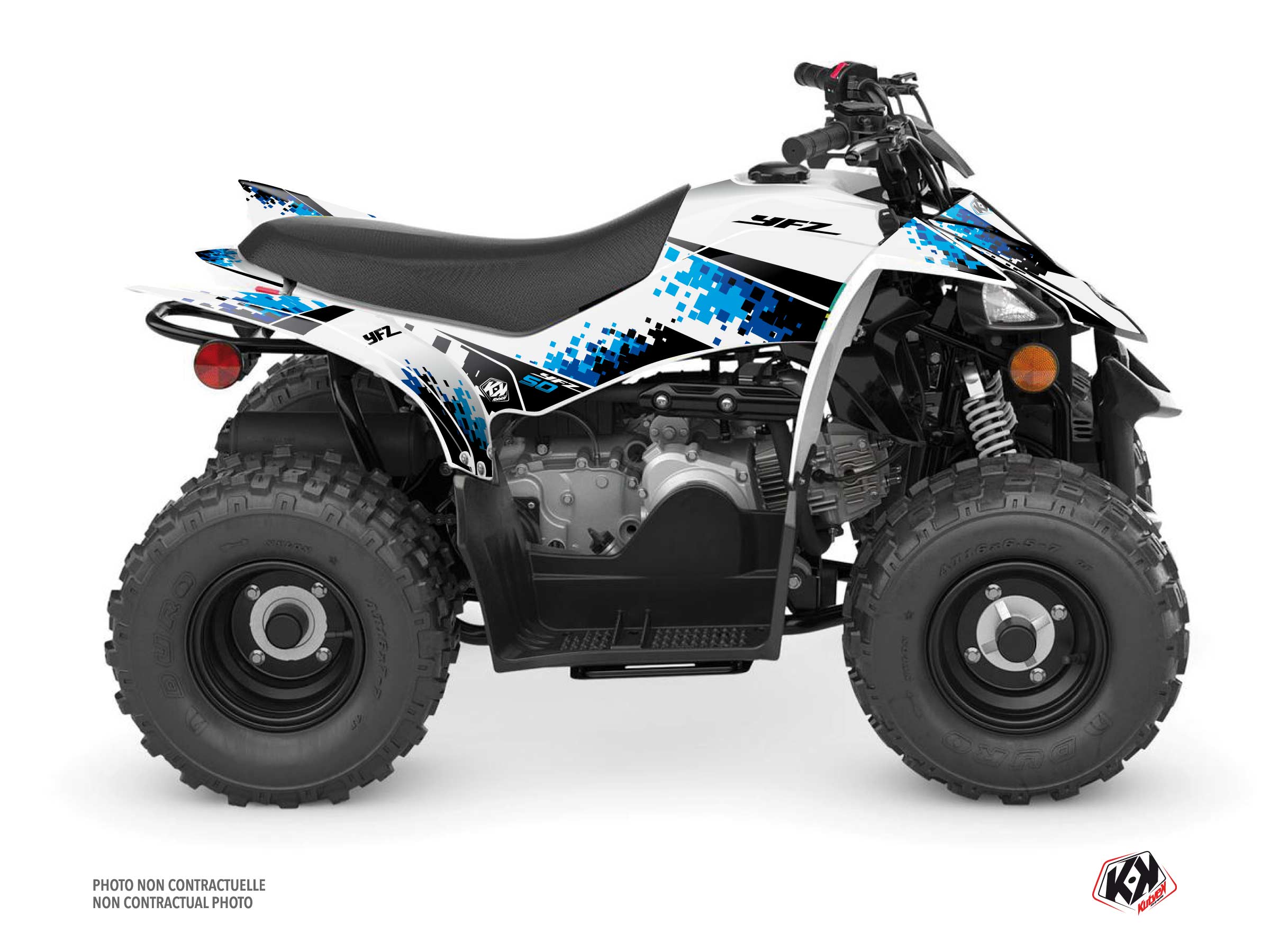 Yamaha 50 YFZ ATV Hangtown Graphic Kit White