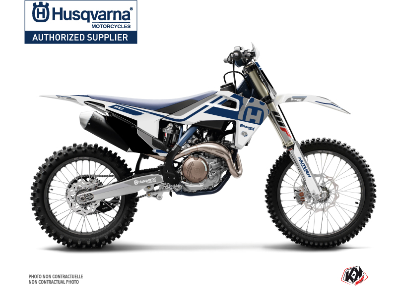 Husqvarna FC 250 Dirt Bike Heritage Graphic Kit White Grey