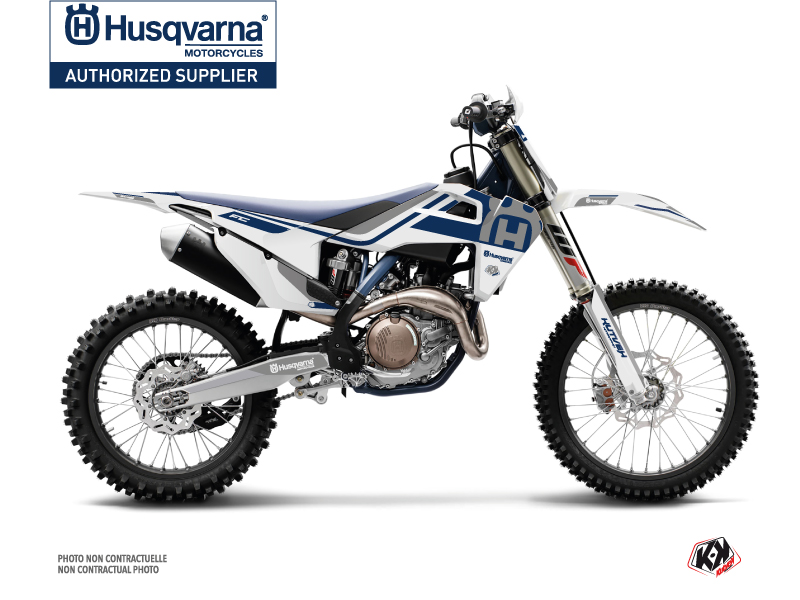 Husqvarna FC 350 Dirt Bike Heritage Graphic Kit White Grey