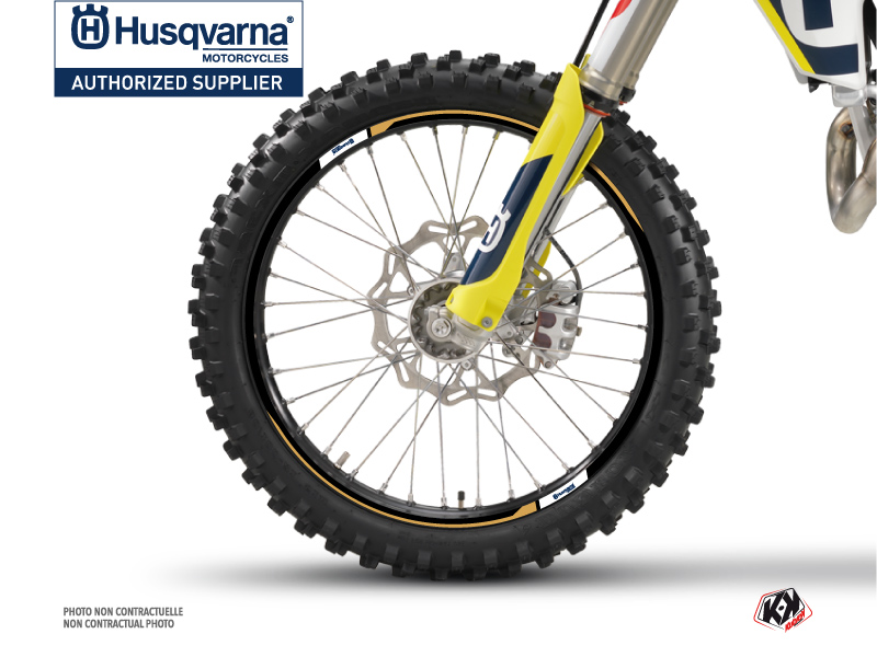 Graphic Kit Wheel decals Heritage Dirt Bike Husqvarna TC-FC TE-FE Blue