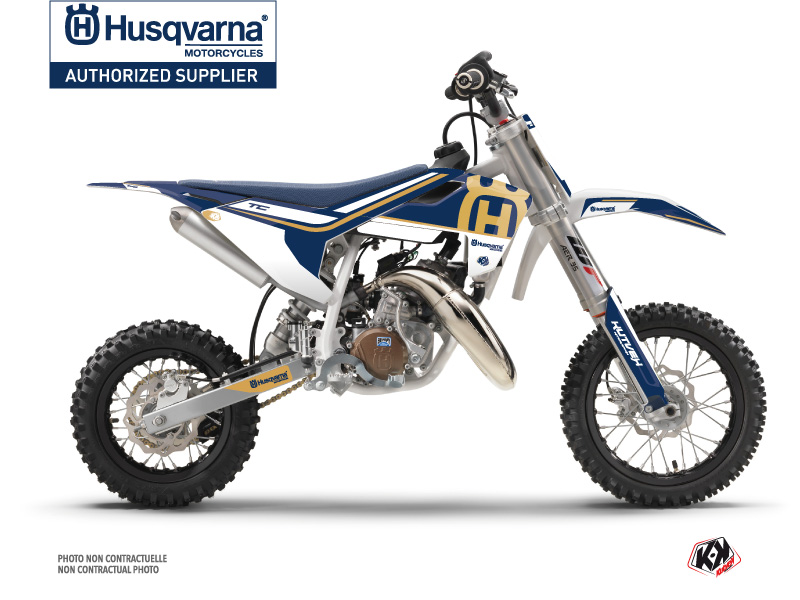 Kit Déco Moto Cross Heritage Husqvarna TC 50 Bleu