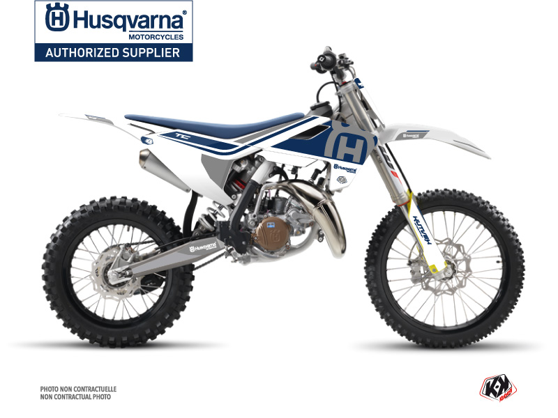 Husqvarna TC 85 Dirt Bike Heritage Graphic Kit White Grey