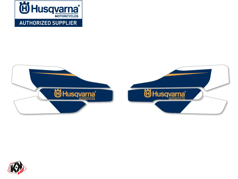 Graphic Kit Hand Guards Stickers Heritage Dirt Bike Husqvarna TE-FE Blue