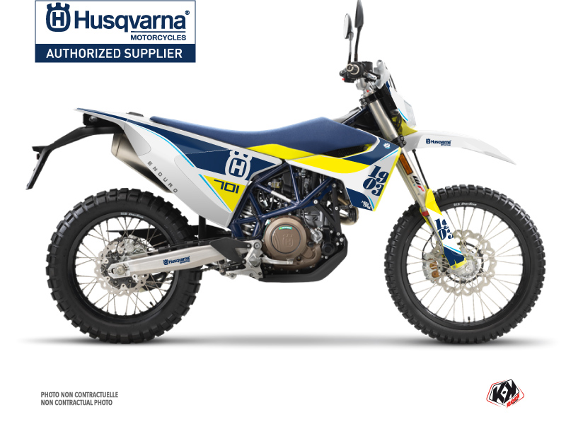 Husqvarna 701 Enduro Dirt Bike Heyday Graphic Kit Blue Yellow