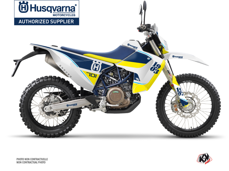 Husqvarna 701 Enduro LR Dirt Bike Heyday Graphic Kit Blue Yellow