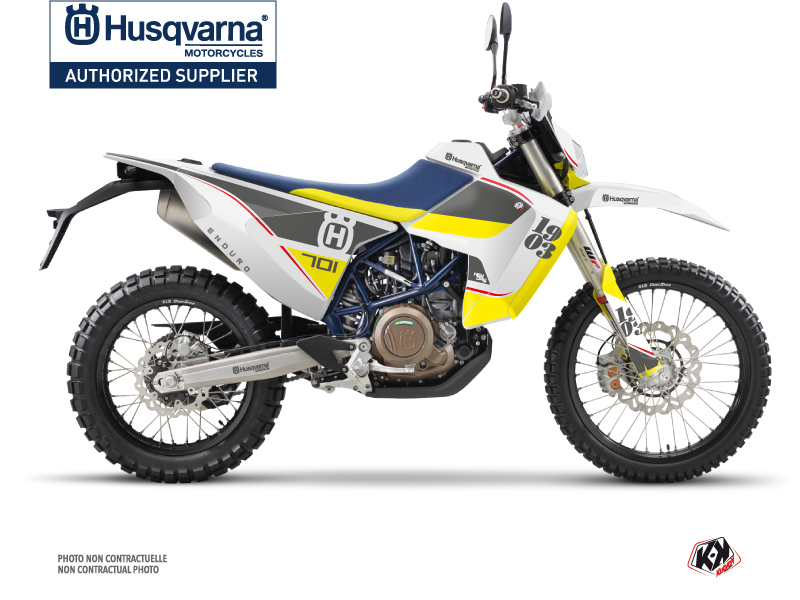 Husqvarna 701 Enduro LR Dirt Bike Heyday Graphic Kit Grey Yellow
