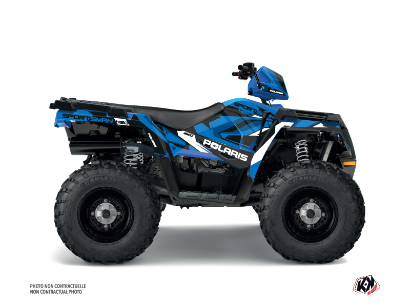 Kit Déco Quad Hidden Polaris 450 Sportsman Bleu Blanc