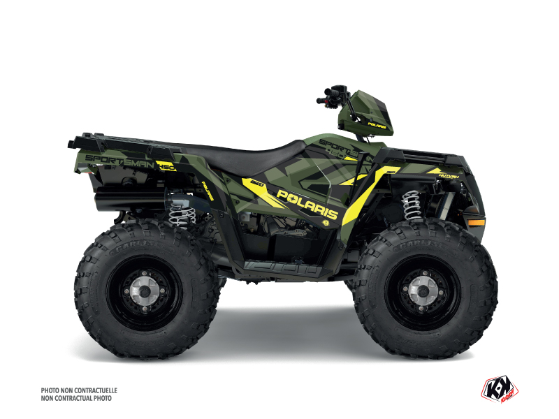 Polaris 450 Sportsman ATV Hidden Graphic Kit Green Yellow