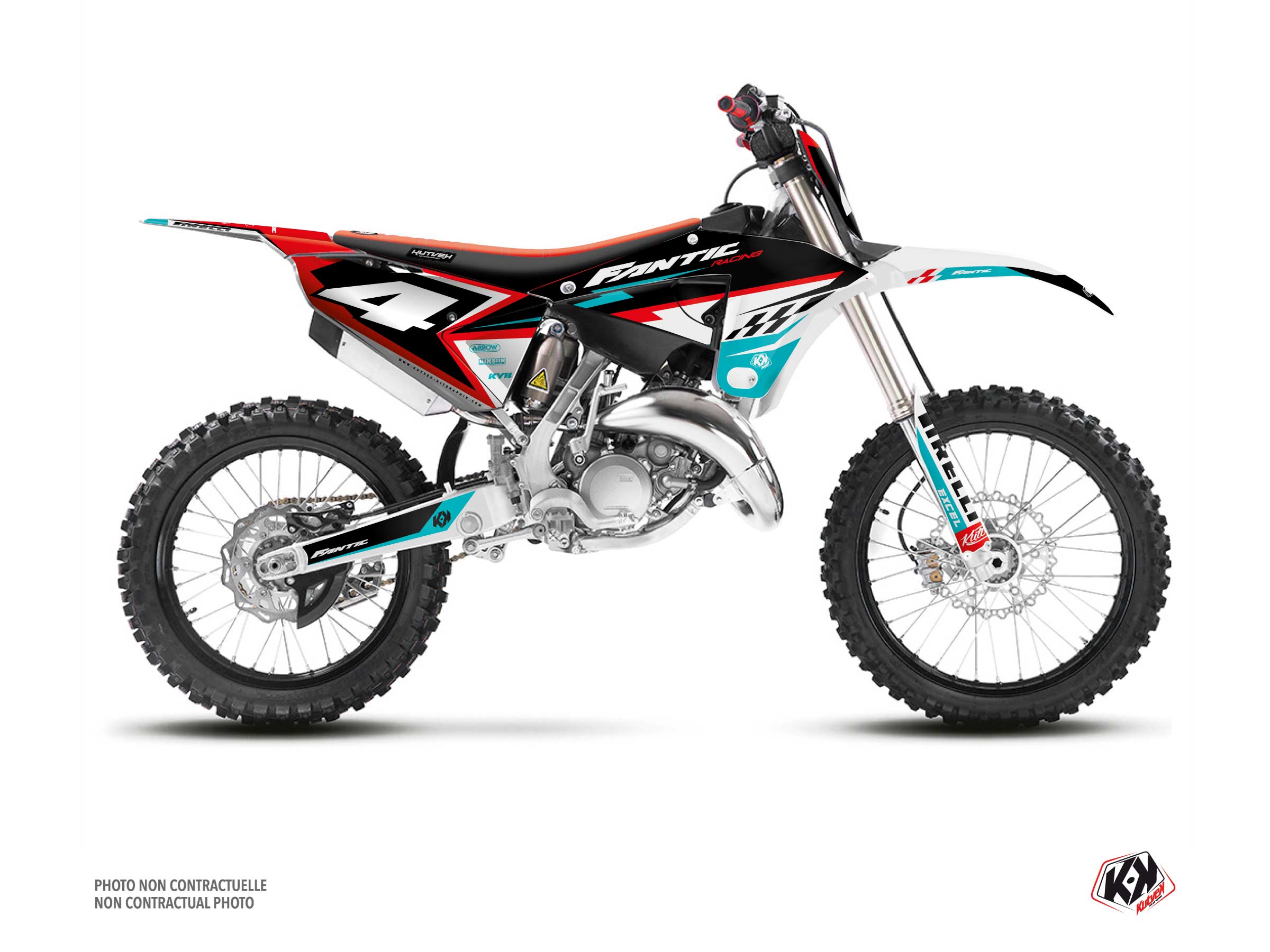 Fantic Xx 125 Dirt Bike Inkline Graphic Kit Turquoise