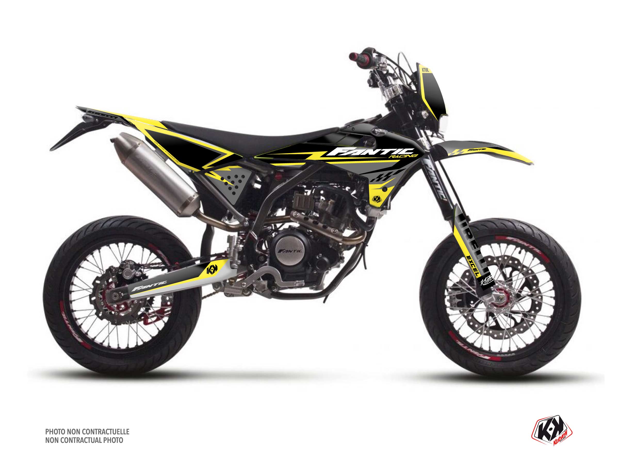 Fantic Xmf 125 Dirt Bike Inkline Graphic Kit Yellow