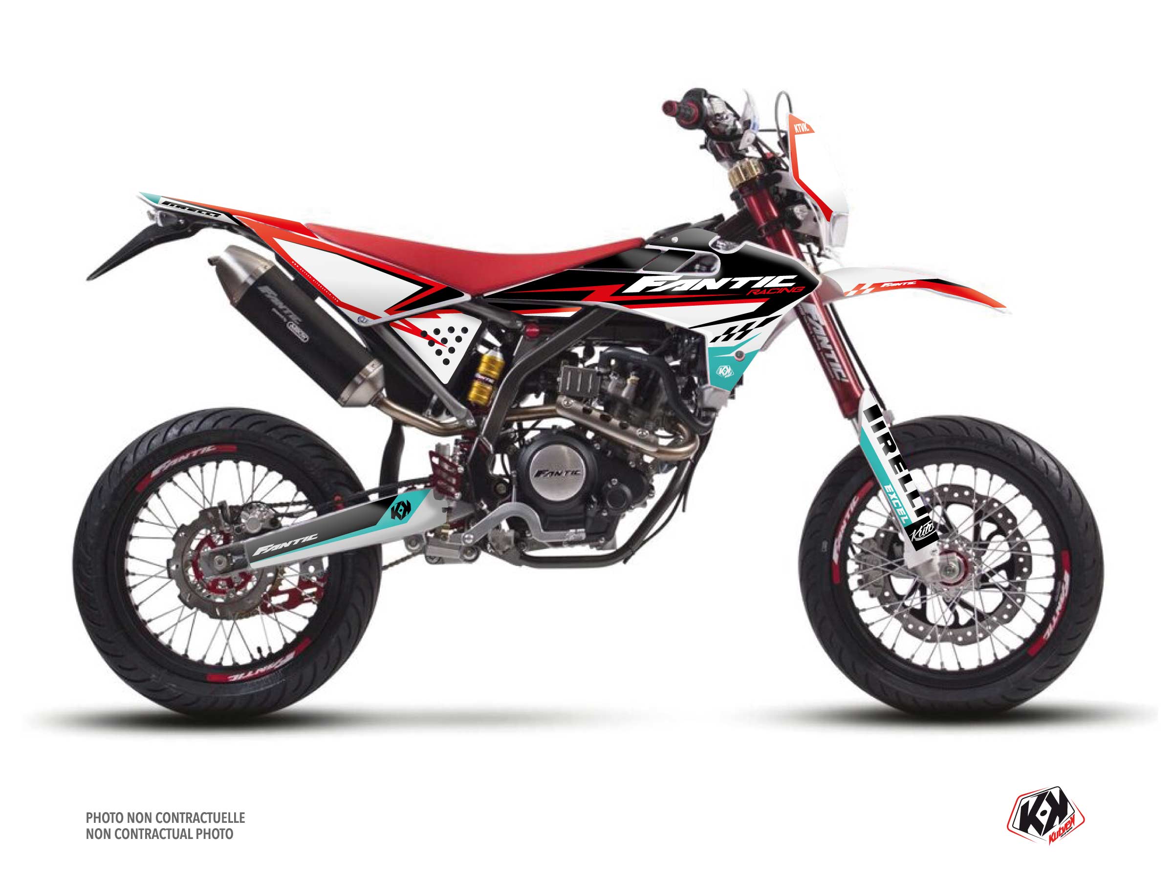 Kit Déco Motocross Inkline Fantic Xmf 125 Turquoise