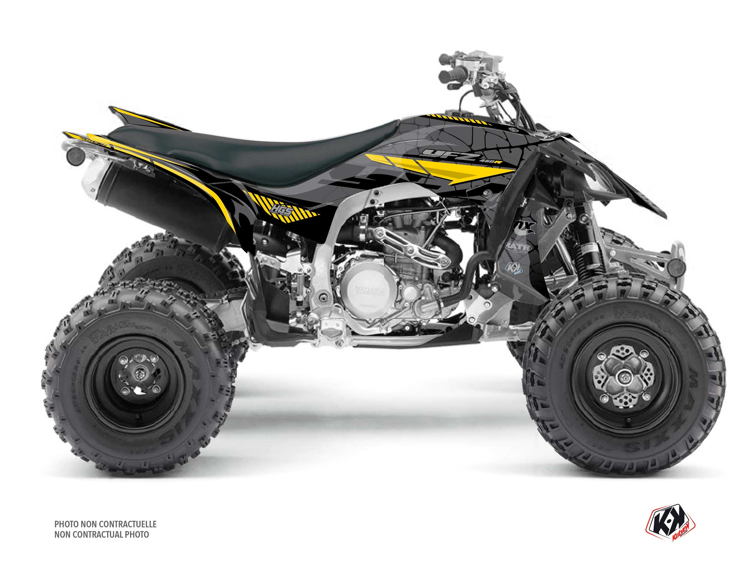 Yamaha 450 YFZ R ATV Kaiman Graphic Kit Black Yellow