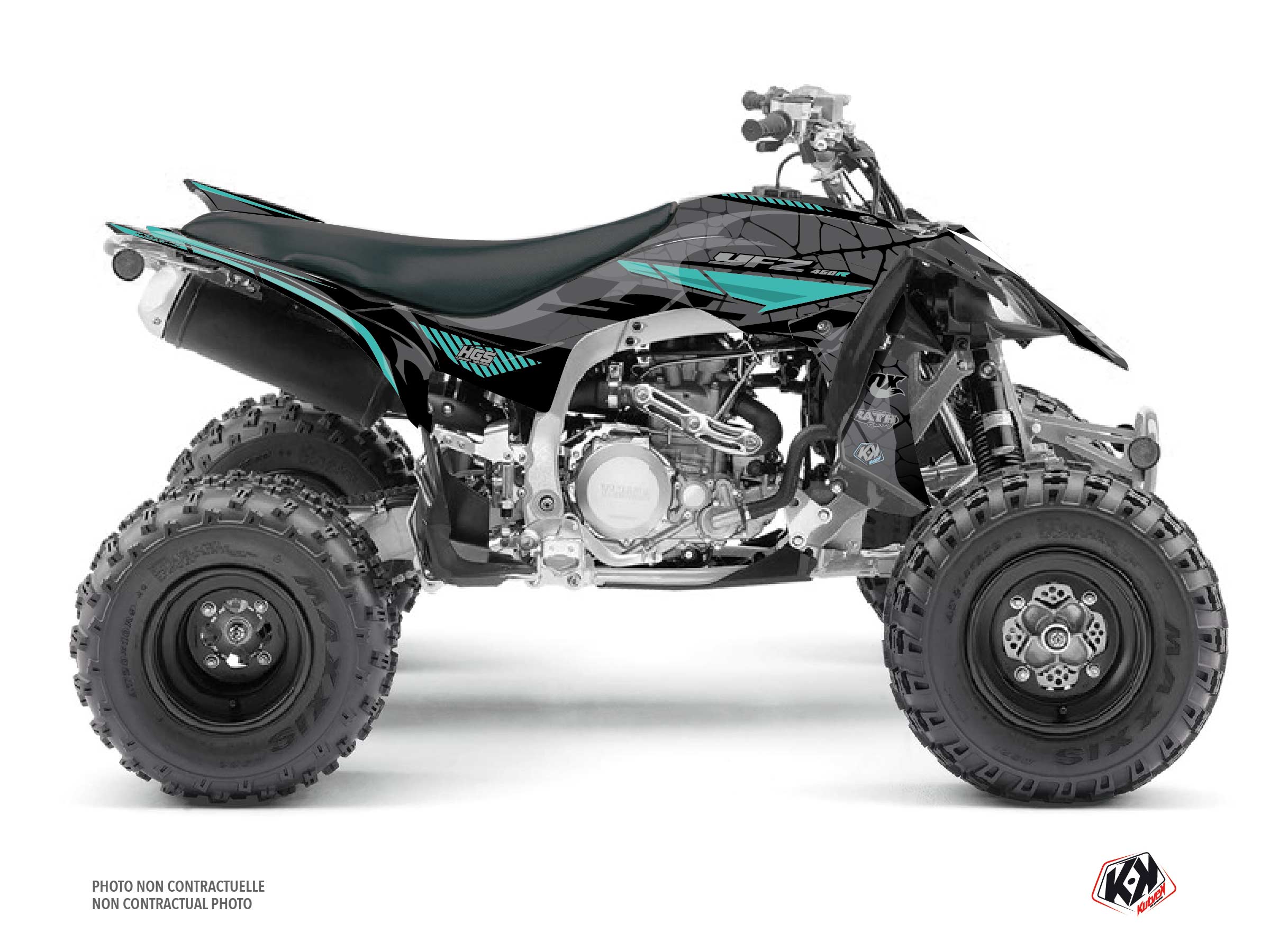 Yamaha 450 YFZ R ATV Kaiman Graphic Kit Black Turquoise