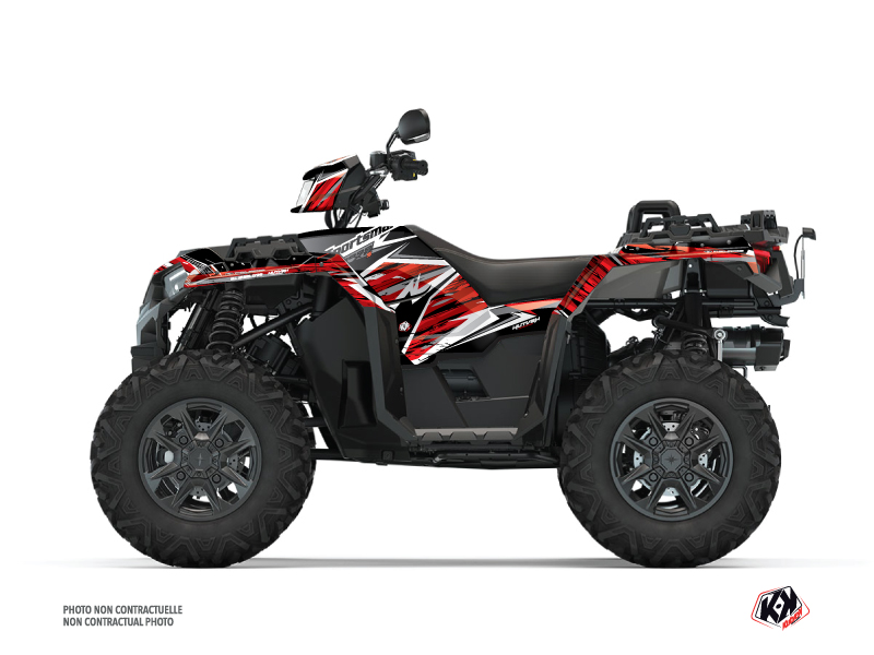 Polaris 1000 Sportsman XP S Forest ATV Jungle Graphic Kit Black Red