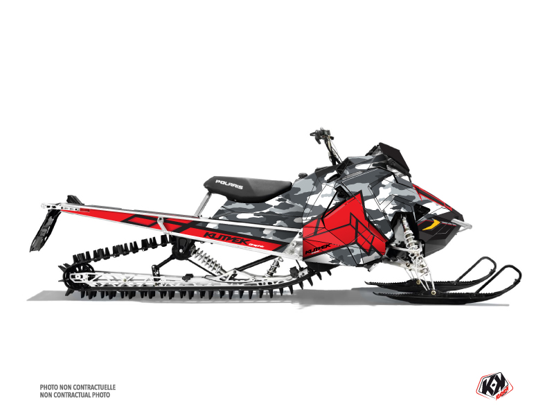 Polaris Axys Snowmobile Kamo Graphic Kit Grey Red