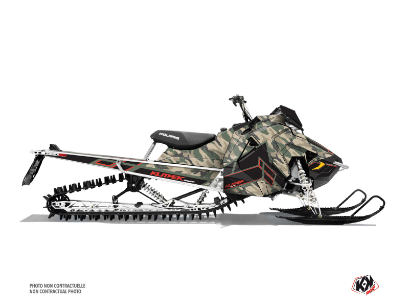 Polaris Axys Snowmobile Kamo Graphic Kit Green Red