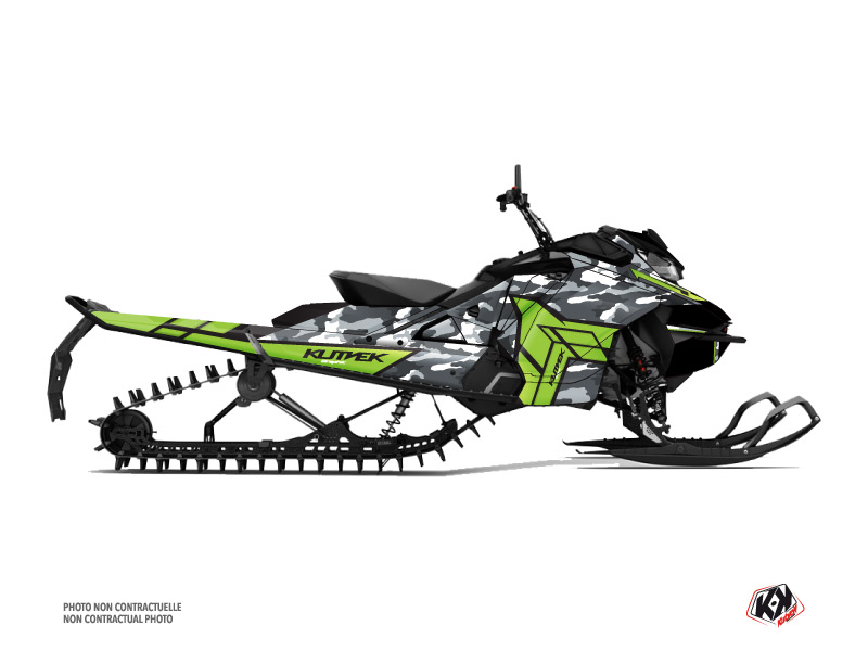 Skidoo Gen 4 Snowmobile Kamo Graphic Kit Grey Green