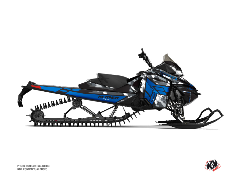 Skidoo REV XM Snowmobile Kamo Graphic Kit Grey Blue