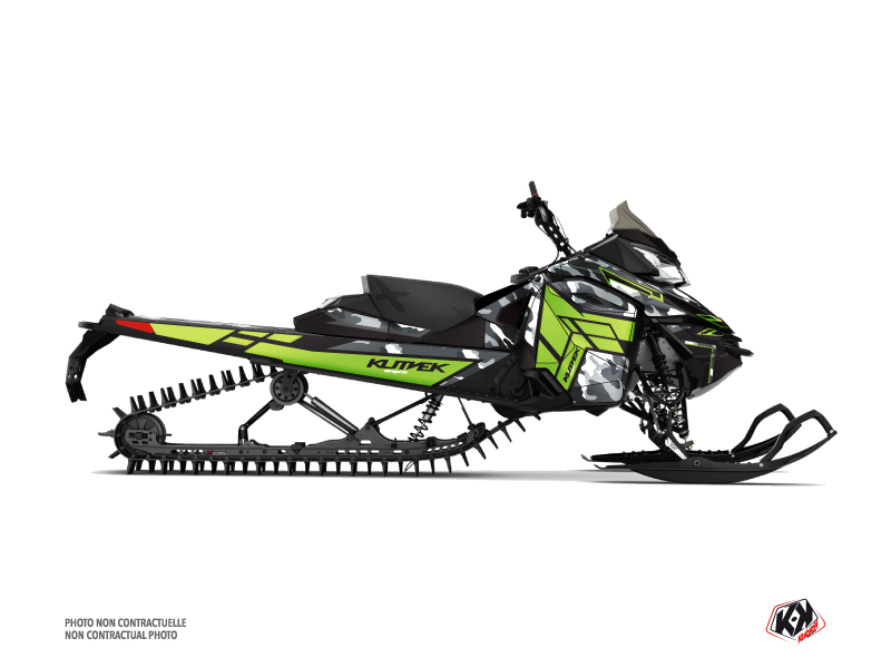 Skidoo REV XM Snowmobile Kamo Graphic Kit Grey Green