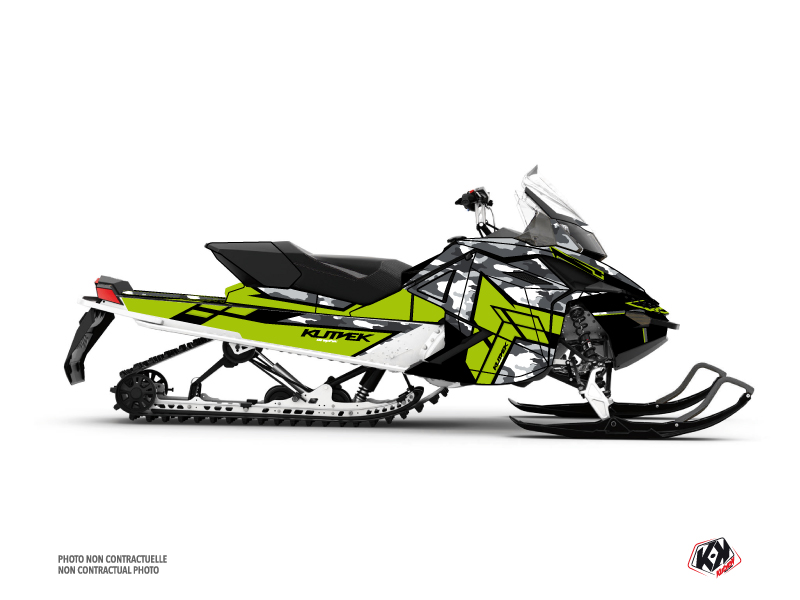 Kit Déco Motoneige Kamo Skidoo REV XP Gris Vert