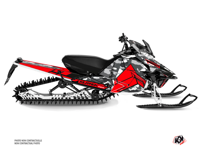 Yamaha SR Viper Snowmobile Kamo Graphic Kit Grey Red