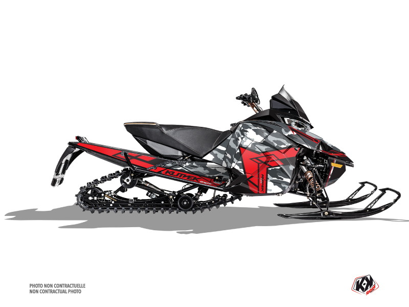 Kit Déco Motoneige Kamo Arctic Cat Thundercat Gris Rouge