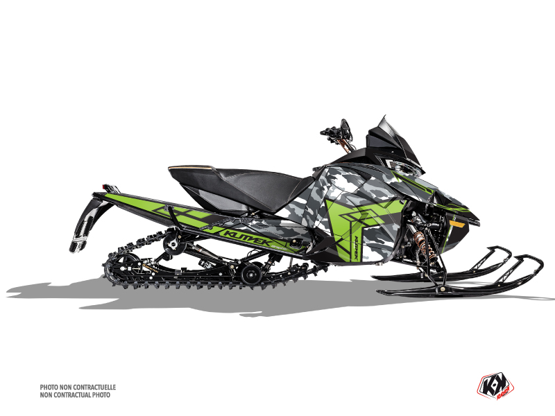 Kit Déco Motoneige Kamo Arctic Cat Thundercat Gris Vert