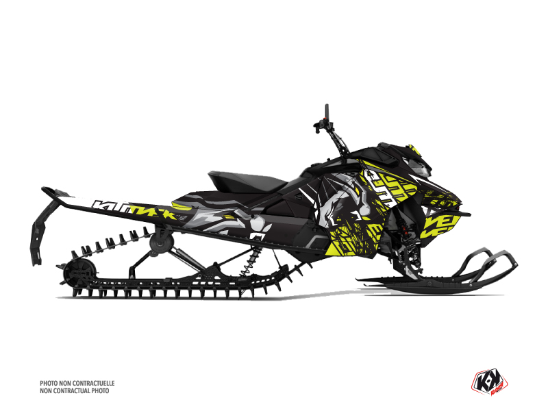 Skidoo Gen 4 Snowmobile Keen Graphic Kit Neon Grey