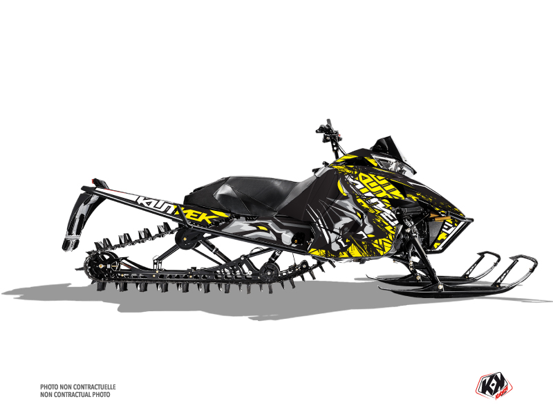 Arctic Cat Pro Climb Snowmobile Keen Graphic Kit Grey Yellow