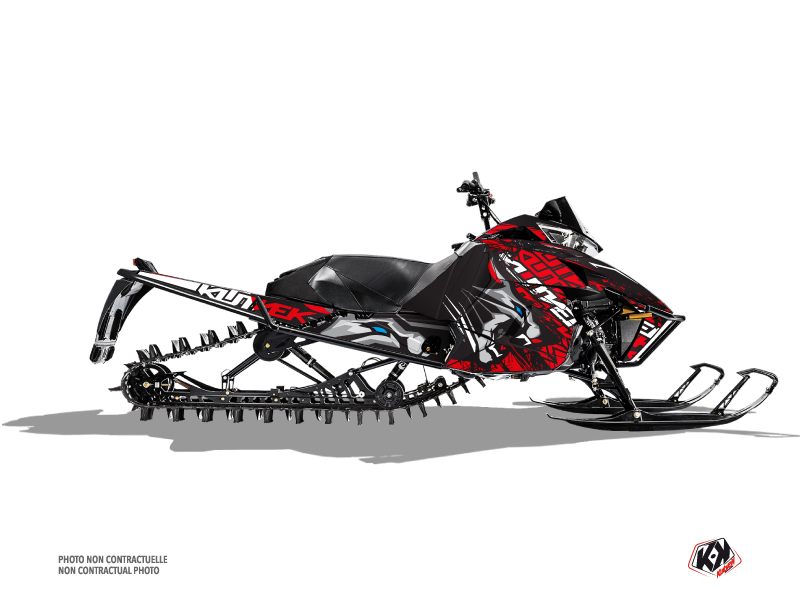 Arctic Cat Pro Climb Snowmobile Keen Graphic Kit Grey Red