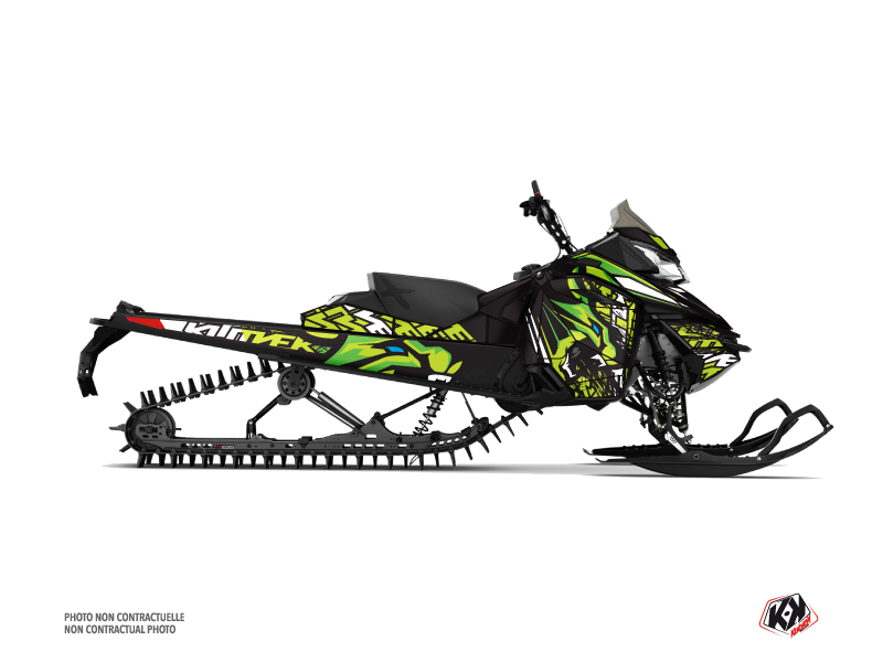 Skidoo REV XM Snowmobile Keen Graphic Kit Green