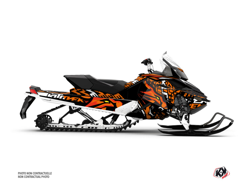 Skidoo REV XP Snowmobile Keen Graphic Kit Orange