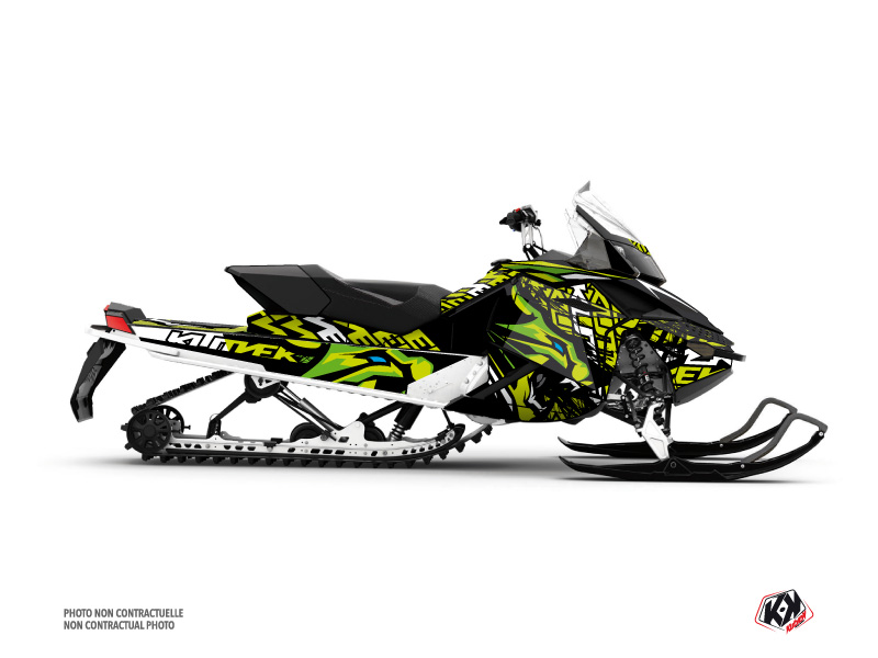 Skidoo REV XP Snowmobile Keen Graphic Kit Green