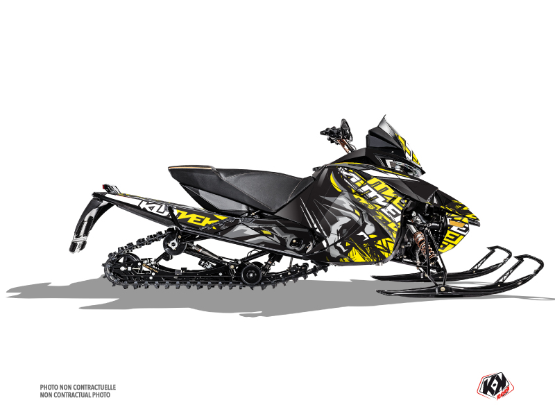 Arctic Cat Thundercat Snowmobile Keen Graphic Kit Grey Yellow